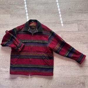 Woolrich Stripe Wool Blanket Jacket